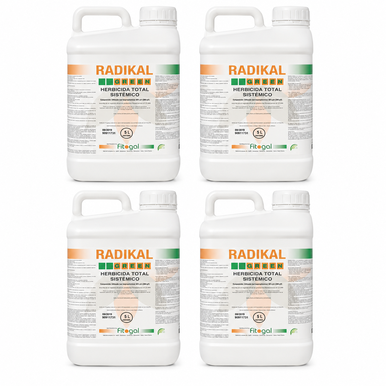 Désherbant Radikal Glyphosate 4X5L Herbicide pour jardin